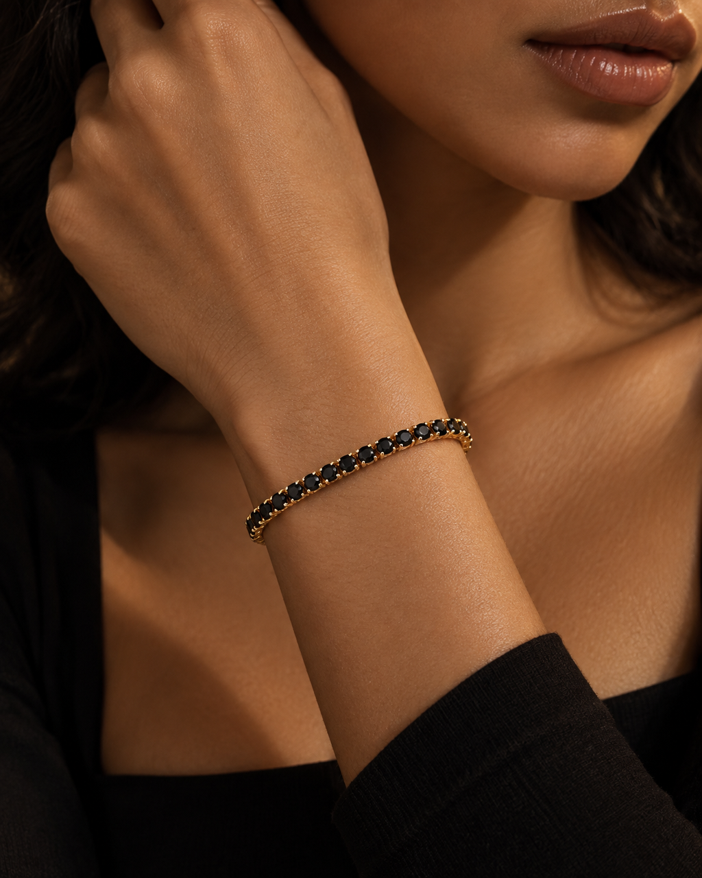The Black Tennis Bracelet
