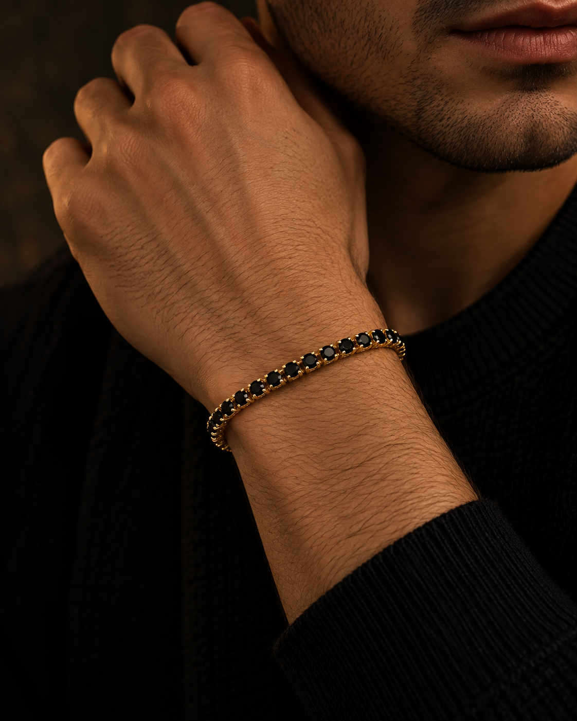 The Black Stone Tennis Bracelet